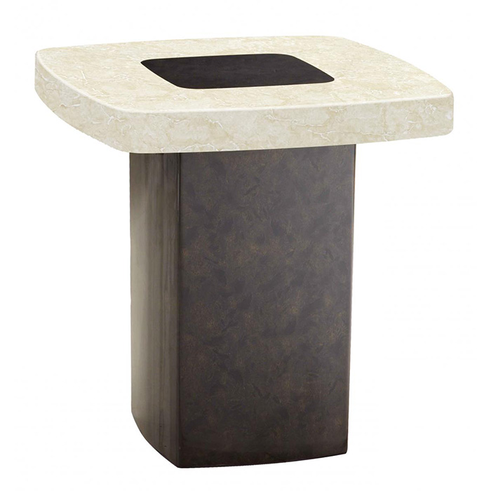 Panjin Marble Lamp Table In Natural Stone with Lacquer Finish
